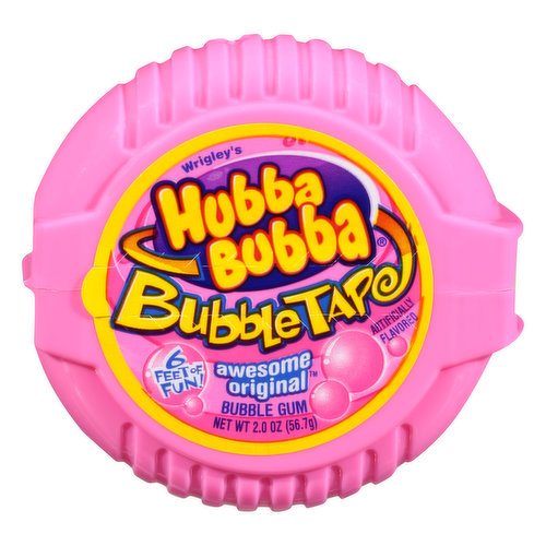 Hubba Bubba Original Bubble Tape and Sour Blue Raspberry Bundle | 6 Feet of  Gum Each 2 Flavor Pack 4 Total Ounce (Pack 4)