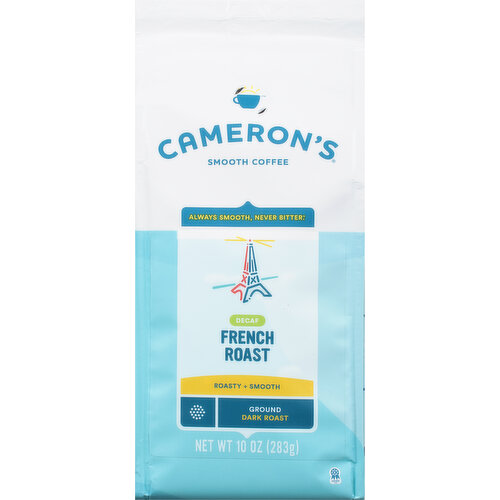 Cameron's Coffee, French Roast, Ground, Dark Roast, Decaf