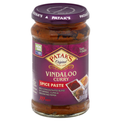 Patak's Spice Paste, Vindaloo Curry, Hot