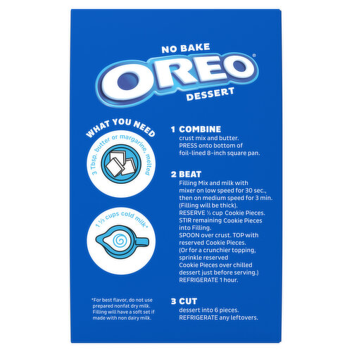 Jell-O Oreo Dessert Kit with Filling Mix, Crust Mix & Cookie Pieces