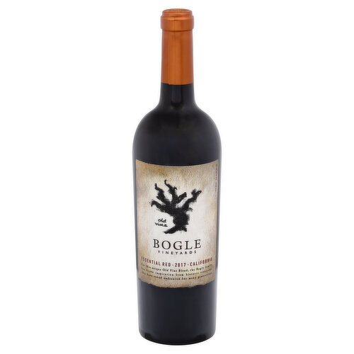 Red wine. For this unique Old Vine Blend, the Bogle family has drawn inspiration from historic vineyards that have stood undaunted for many generations. Rich, ripe, luscious and juicy. This compelling red blend brings together the best of Petite Sirah, Syrah, Cabernet Sauvignon and Old Vine Zinfandel. Unlike anything we've made before. www.boglewinery.com. Alc 14.5% by vol. 29 Vinted and bottled by Bogle Vineyards Clarksburg, CA.
