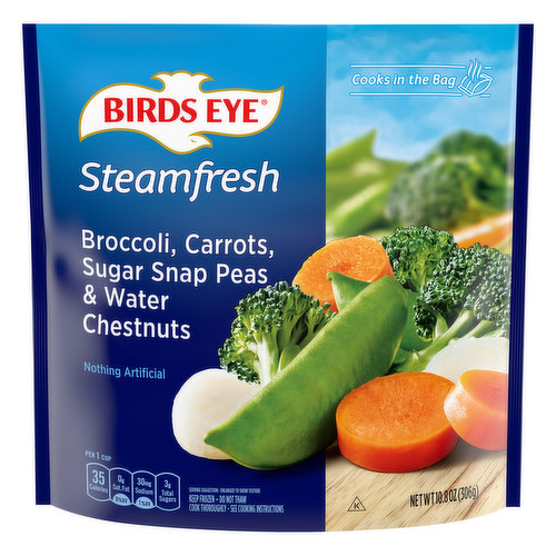 Birds Eye StreamFresh Steamfresh Broccoli, Carrots, Sugar Snap Peas & Water Chestnuts Frozen Vegetables