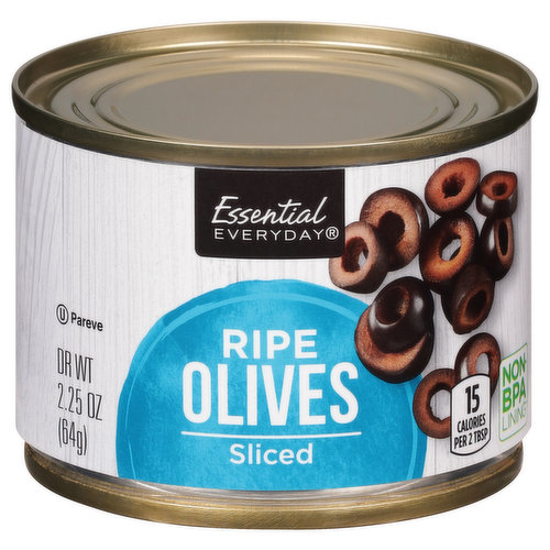 Essential Everyday Olives, Ripe, Sliced