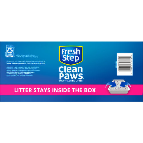 Fresh Step Clean Paws Triple Action Clumping Cat Litter, 22.5 lb