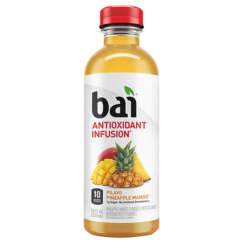 Bai Antioxidant Beverage, Pilavo, Pineapple Mango