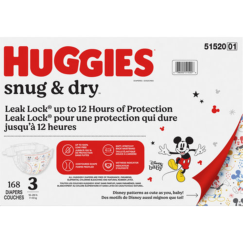 Huggies Diapers, Disney Baby, 3 (16-28 lb)