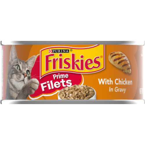 Friskies Cat Food, with Chicken in Gravy
