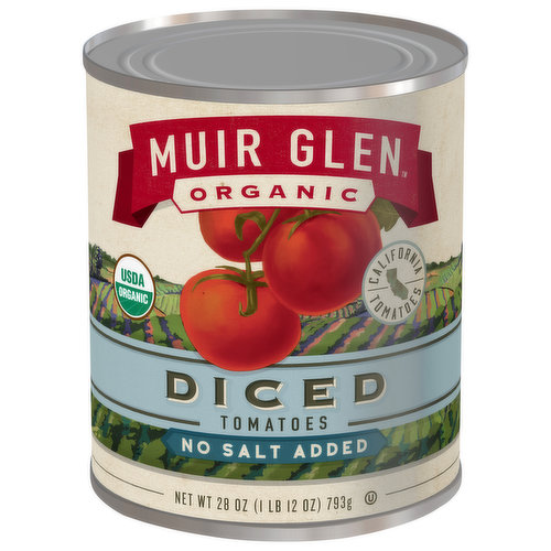 Muir Glen Organic Tomatoes, No Salt Added, Diced