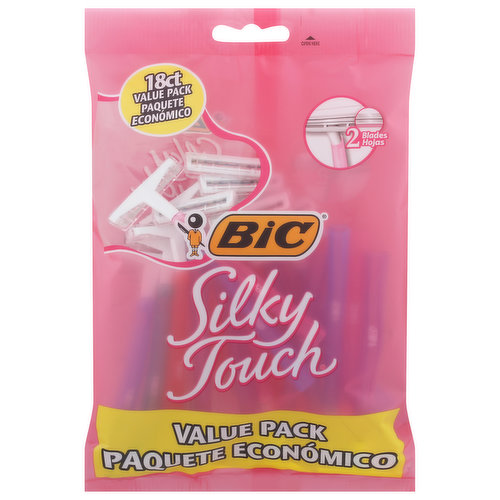 BiC Blades, Silky Touch, Value Pack, 18 Count