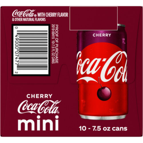 Coca-Cola Zero Sugar Cherry Coke 7.5 oz Cans - Shop Soda at H-E-B