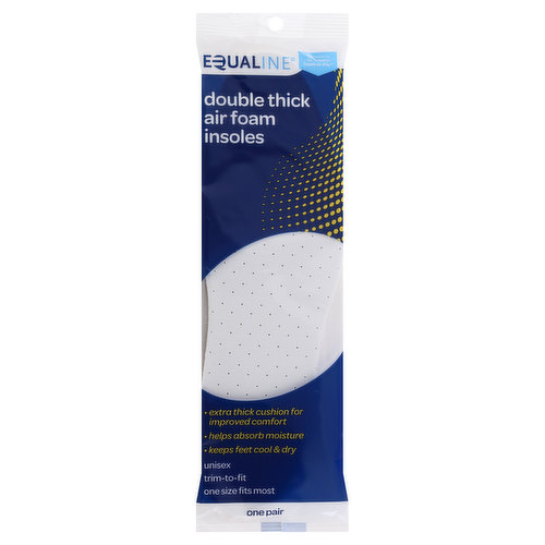 EQUALINE Insoles, Air Foam, Double Thick, One Size, Unisex