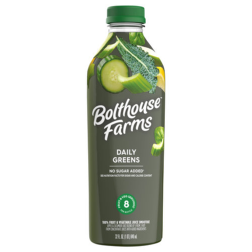 Bolthouse Farms 100% Fruit & Vegetable Juice Smoothie, Daily Greens