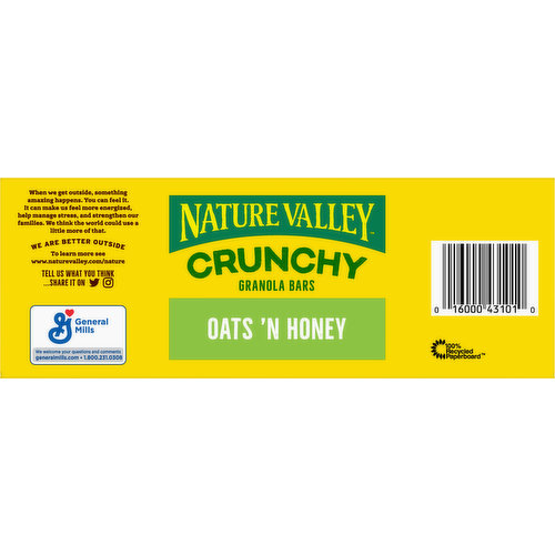 Nature Valley Whole Grain Oats 'n Honey Crunchy Granola Bars Bulk