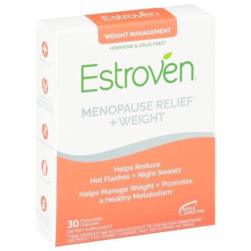 Estroven Menopause Relief + Weight, Capsules