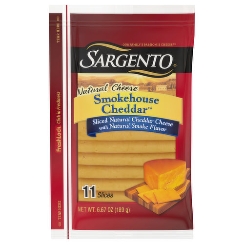 Sargento Cheese Slices, Natural, Smokehouse Cheddar