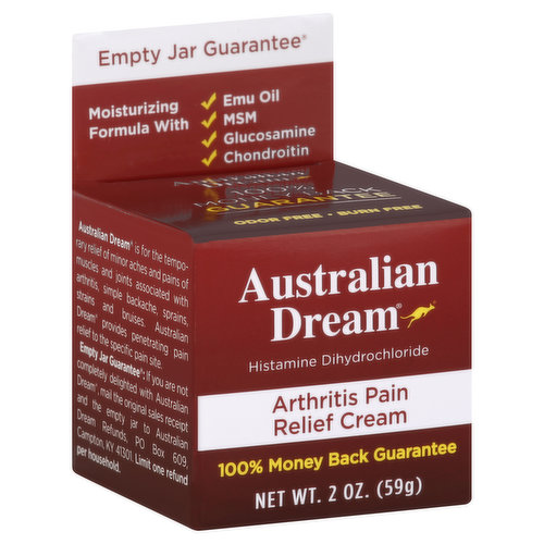 Australian Dream Pain Relief Cream, Arthritis