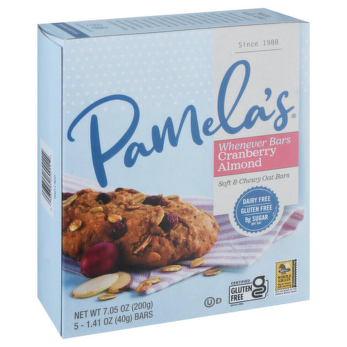Oat Bars, Soft & Chewy, Cranberry Almonds