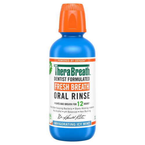 TheraBreath Oral Rinse, Fresh Breath, Invigorating Icy Mint