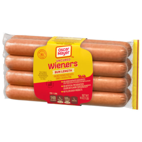 Oscar Mayer Uncured Bun-Length Wieners Hot Dogs