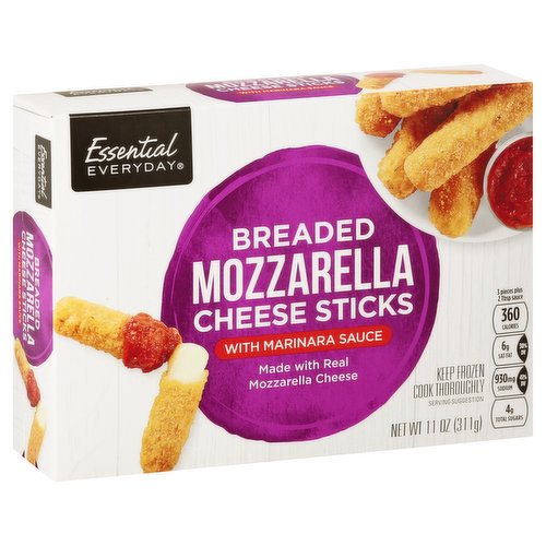 Essential Everyday Cheese Sticks, Mozzarella, Breaded