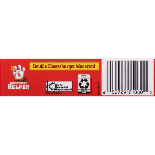 Hamburger Helper Pasta & Sauce Mix, Double Cheeseburger Macaroni