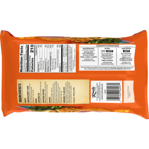 Calories in El Monterey Beef & Bean Chimichangas and Nutrition Facts