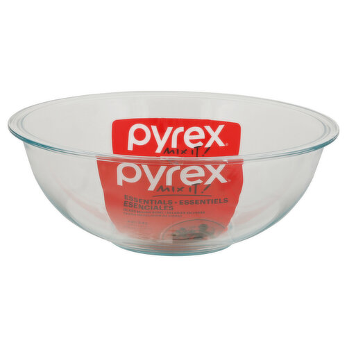 Pyrex Mixing Bowl, Glass, 4 Quart