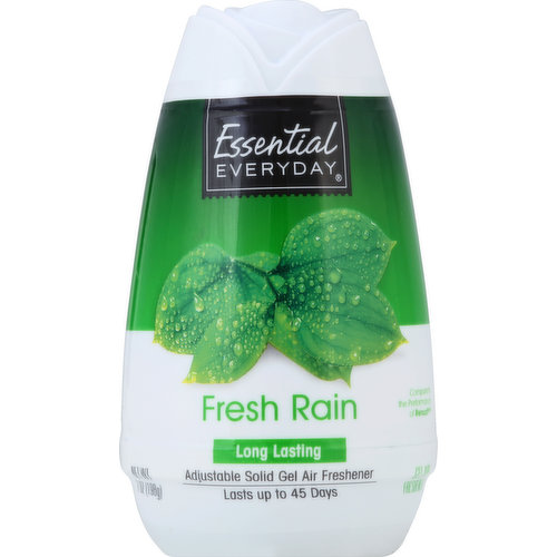 Adjustable solid gel air freshener. Long lasting. Lasts up to 45 days. Compare to the Performance of Renuzit (Renuzit is a registered trademark of the Dial Corporation. This product is not manufactured or made under the authorization of the Dial Corporation or one of its subsidiaries). Great products at a price you'll love - that's Essential Everyday. Our goal is to provide the products your family wants, at a substantial savings versus comparable brands. We're so confident that you'll love Essential Everyday, we stand behind our products with a 100% satisfaction guarantee. Concentrated Essential Everyday Air Freshener stops odors while leaving a fresh scent. Real savings. Highest quality. Every day. If you are not completely satisfied with this product, please contact us at www.essentialeveryday.com or 1-877-932-7948. Made in China.