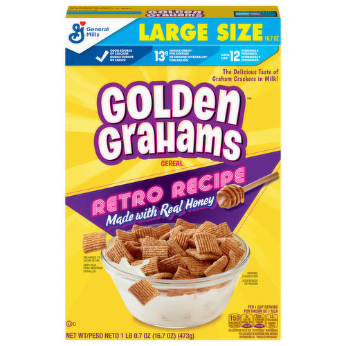 Golden Grahams Cereal, Retro Recipe, Large Size