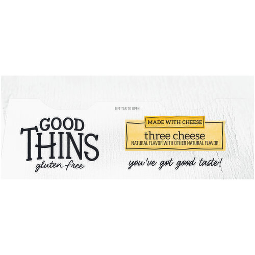 Good Thins Three Cheese Rice & Cheese Snacks Gluten Free Crackers, 3.5 oz