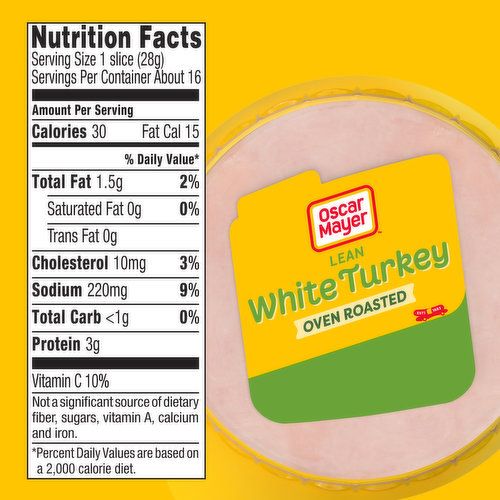 Oscar Mayer Deli Fresh Oven Roasted Turkey Breast Sliced Lunch Meat Family  Size - 16oz 16 oz