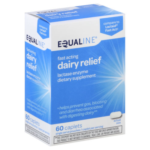 Equaline Dairy Relief, Fast Acting, Caplets