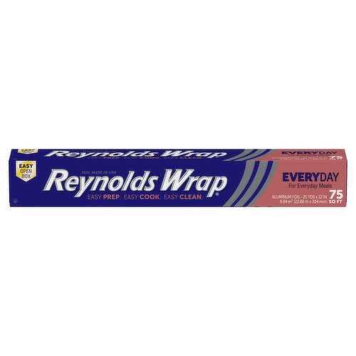 Reynolds Wrap Aluminum Foil, Everyday, 75 Square Feet