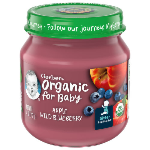 Gerber Organic for Baby Apple Wild Blueberry, Organic