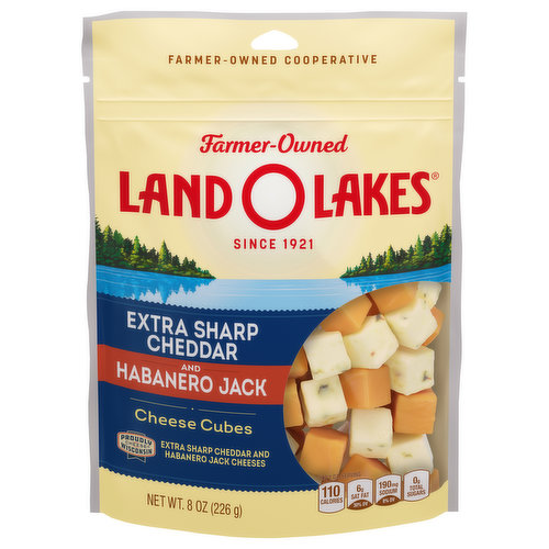 Land O Lakes Cheese Cubes, Habanero Jack, Extra Sharp Cheddar