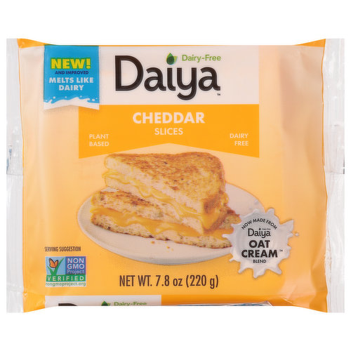 Daiya Cheese Slices, Dairy-Free, Cheddar