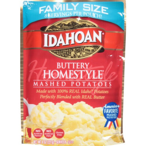 Idahoan Mashed Potatoes, Buttery Homestyle, Family Size - 8 oz