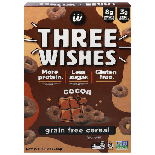 Three Wishes Cereal, Grain Free, Cocoa