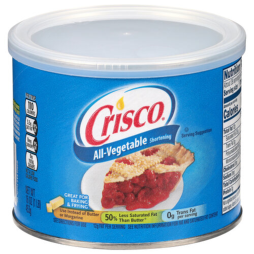 Crisco Shortening, All-Vegetable