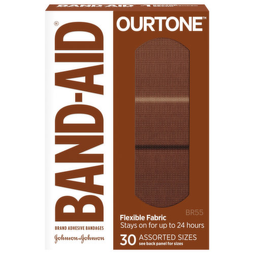 Band-Aid Ourtone Adhesive Bandages, Flexible Fabric, Assorted Sizes, BR55