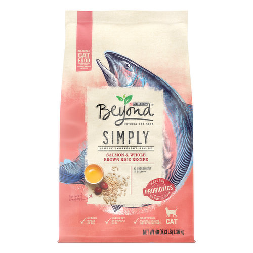 Purina Beyond Simply Cat Food, Natural, Salmon & Whole Brown Rice Recipe