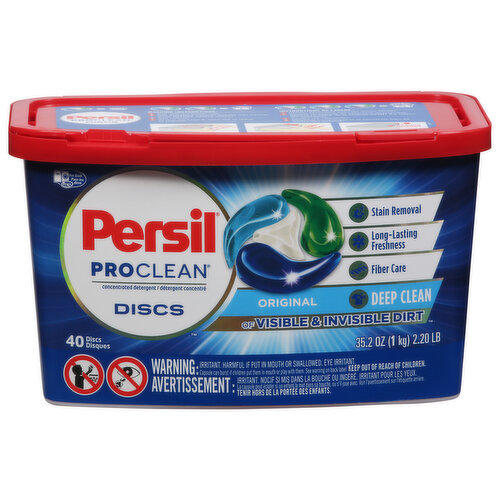 Persil ProClean Detergent, Concentrated, Original, Discs