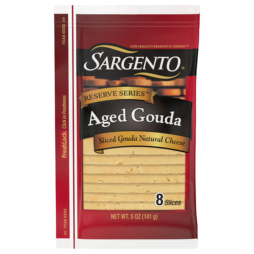 Sargento Reserve Series Cheese Slices, Aged Gouda