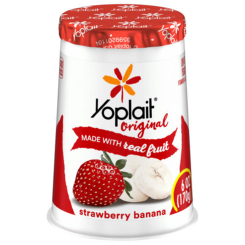 Yoplait Yogurt, Low Fat, Strawberry Banana, Original