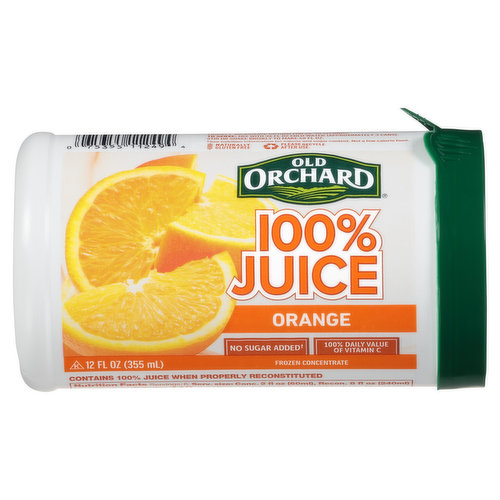 100% daily value of vitamin C. www.oldorchard.com 1-800-330-2173 Please recycle after use.