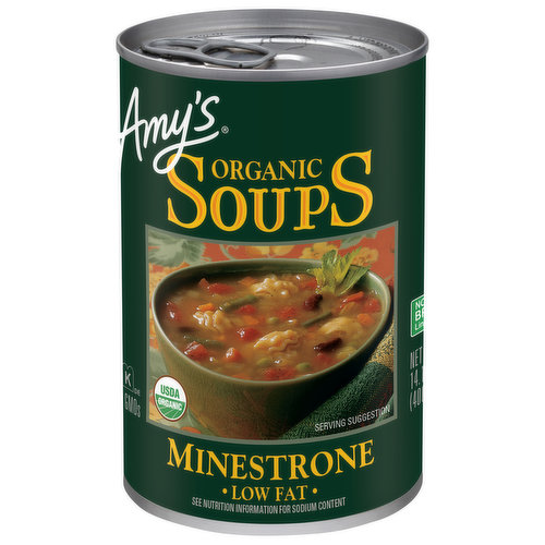 Amy's Soups, Organic, Low Fat, Minestrone