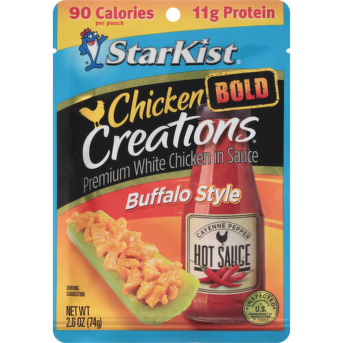 StarKist Chicken Creations Chicken in Sauce, Premium, White, Buffalo Style, Bold