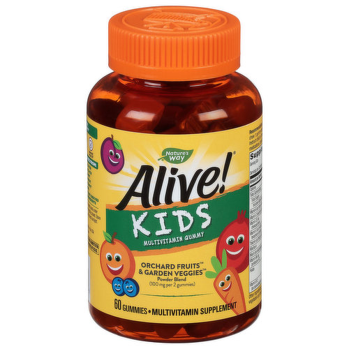 Nature's Way Alive! Multivitamin, Kids, Gummies, Orchard Fruits & Garden Veggies