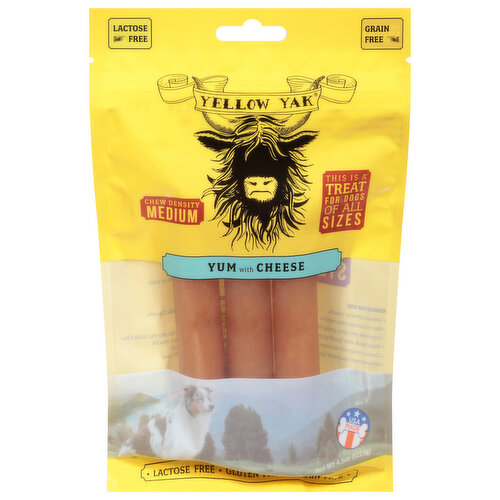 Yellow Yak Dog Treat, Yum With Cheese