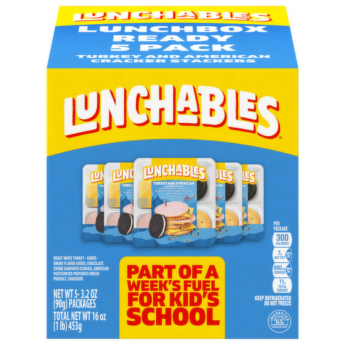 Lunchables Lunch Combinations, Turkey and American, Cracker Stackers